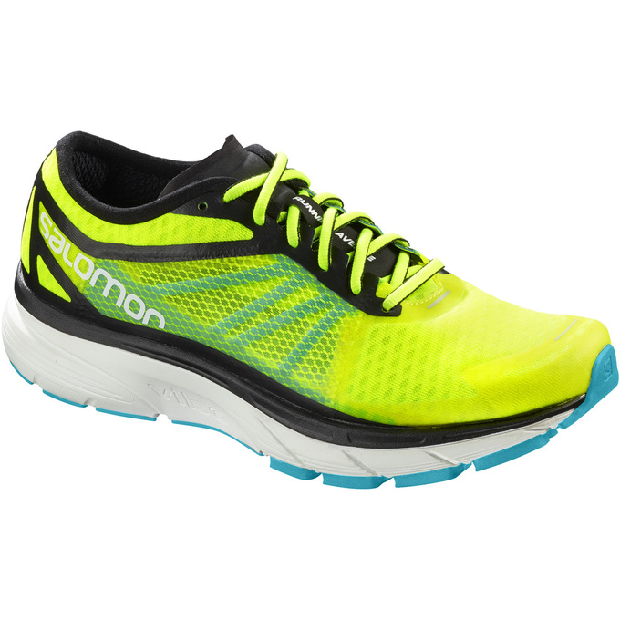 Salomon Israel SONIC RA - Mens Running Shoes - Fluorescent Yellow (DQWR-69437)